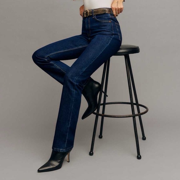 NWT Reformation Jax Stretch High Rise Jeans in Seneca Wash Blue Size: 29 - Picture 13 of 13